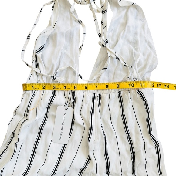 Faithful the Brand deep V-neck striped jumpsuit size Small NEW - Picture 7 of 14